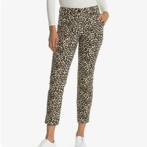 J crew Womens cheetah print suit pants  🐆 size 4
